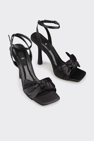 Elle Shoes Black Women's Heeled Sandals