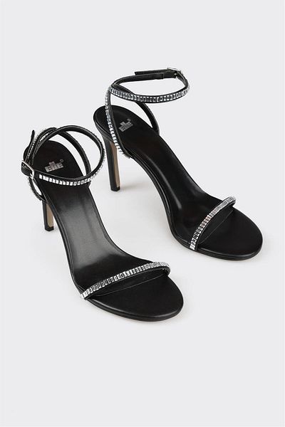 Elle Shoes Black Women's Heeled Sandals