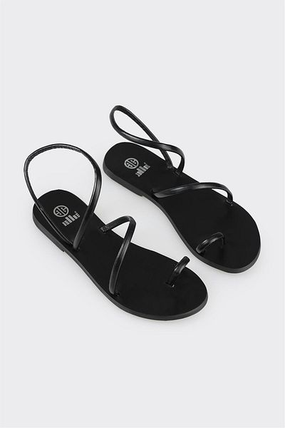 Elle Shoes Black Women's Flip Flops Sandals