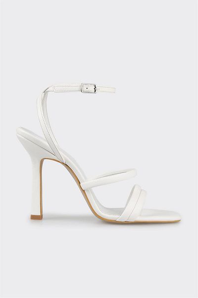 Elle Shoes White Women's Heeled Sandals