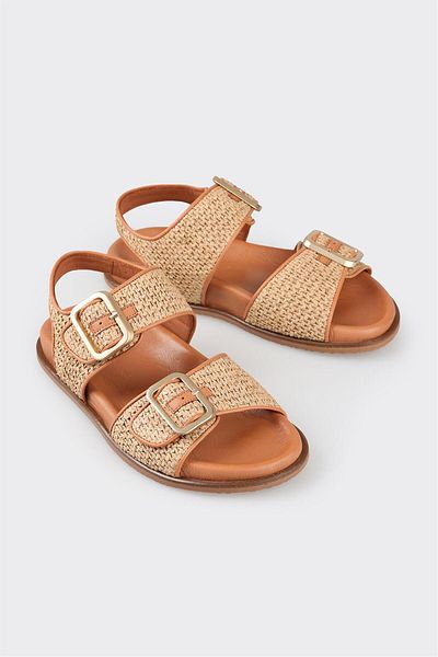 Elle Shoes Natural Women's Flat Sandals