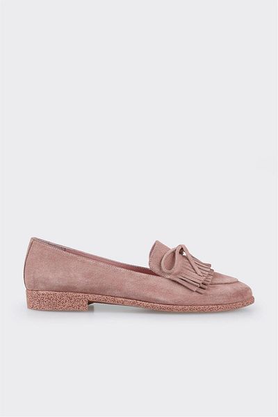 Elle Shoes Rose Leather Women's Loafer