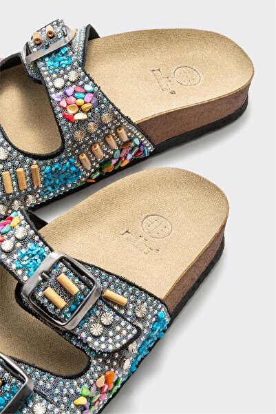 Elle Shoes Siyah Deri Kadın Terlik