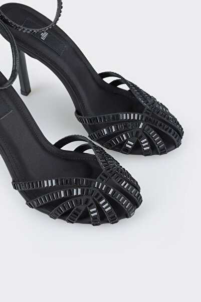 Elle Shoes Black Women's Heeled Sandals