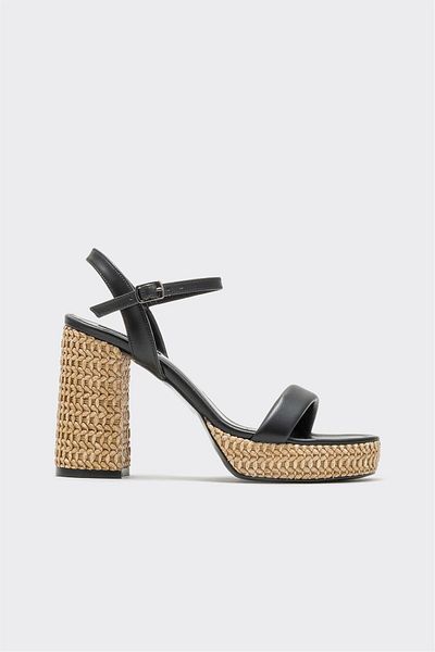 Elle Shoes Black Women's Heeled Sandals