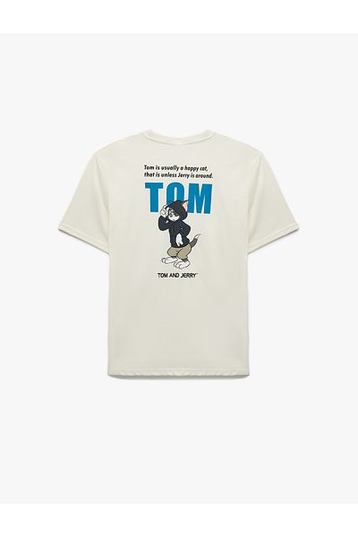 Koton New Season Short Sleeve Cotton Crew Neck Regular Fit Licensed Back Printed Tom and