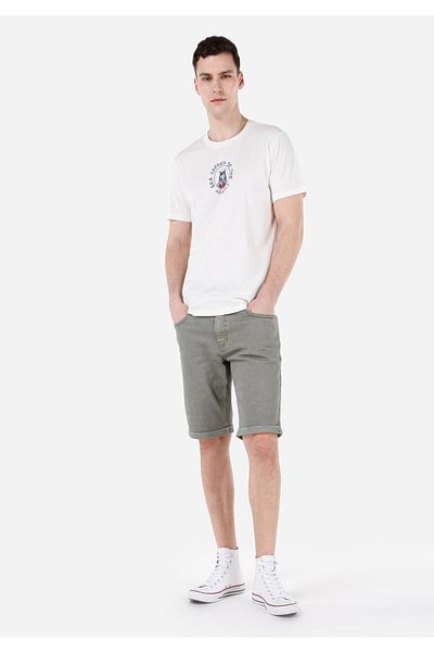 Colin's Regular Fit Mid Waist Straight Men's Green Shorts