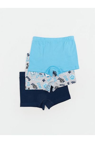 LC Waikiki Elastic Waist Combed Cotton Boy's Boxer 3-Piece