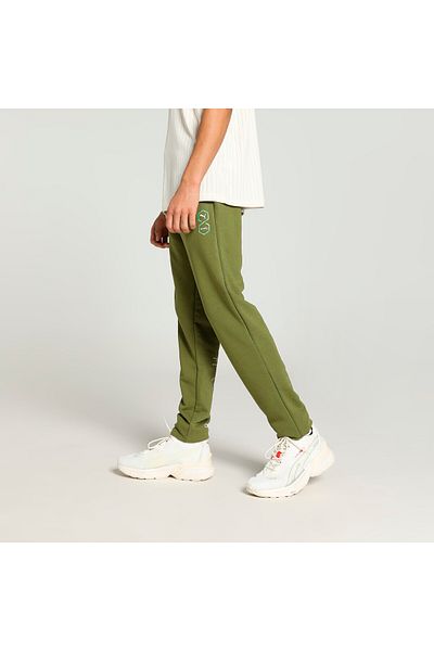 Puma بنطلون رجالي x one8 Core محبوك بقصّة Slim Fit - أخضر