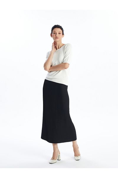 LC Waikiki Women's Straight Pencil Skirt with Elastic Waist