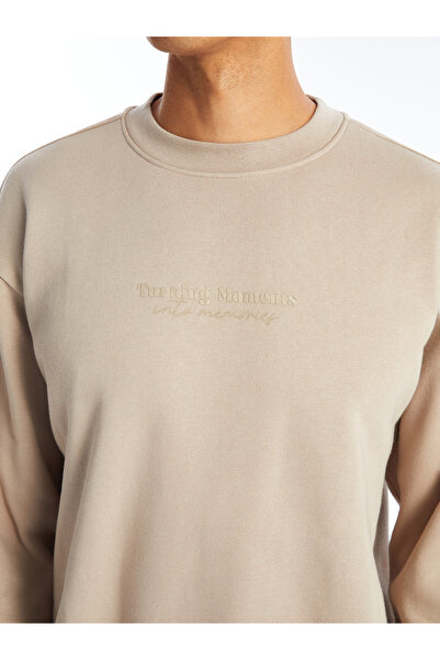 LC Waikiki Ανδρικό χοντρό φούτερ με στάμπα με λαιμόκοψη