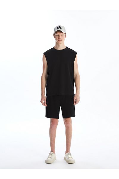 LC Waikiki Crew Neck Men's Sleeveless Textured T-Shirt