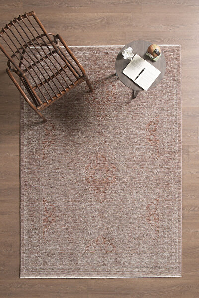 venucci home & living Olivia Premium Bambu Polyester Oturma Odası Salon Yatak odası Halısı Eskitme Vintage Halı