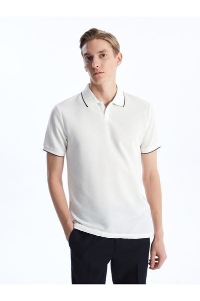 LC Waikiki Polo Neck Short Sleeve Men's Textured T-Shirt