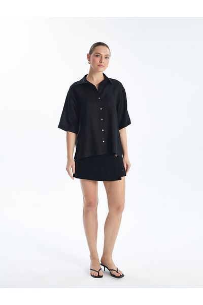 LC Waikiki Short Sleeve Oversize Women's Shirt