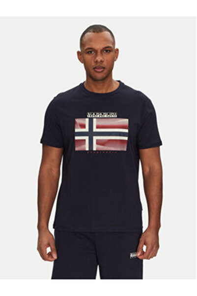 Napapijri Tricou bărbătesc albastru NAPAPIJRI-NP0A4IE51761 S-LARI SS BLU MARINE