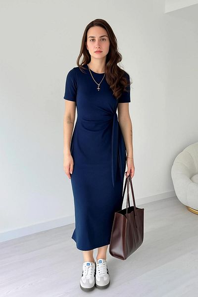 lumuteks Rochie cu cravată laterală 