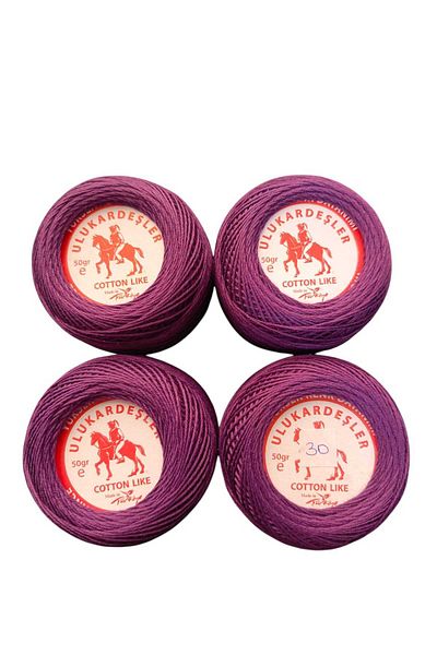 PeriStore Ulukardeşler 50 Gr Mercerized Punch Yarn Set of 4