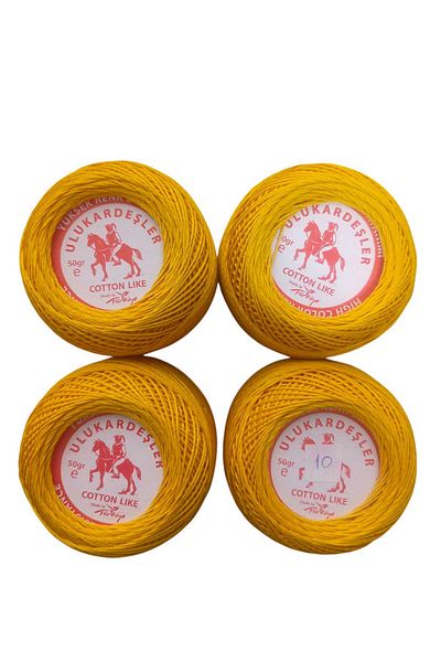 PeriStore Ulukardeşler 50 Gr Mercerized Punch Yarn Set of 4