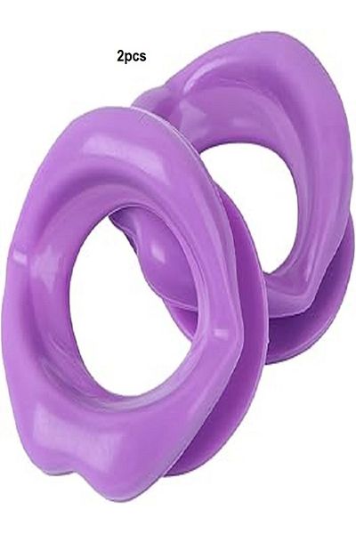 Generic 2pcs Silicone Lip Plumper, Mouth Muscle Lifting Tool, Face Lifting Tool for Women, Purple