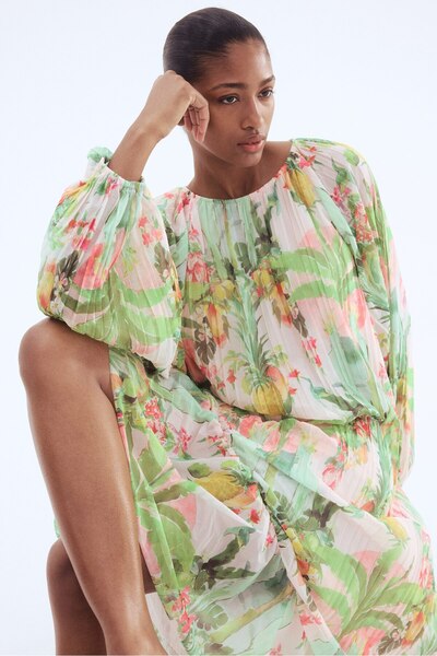 H&M Pilili Maksi Elbise