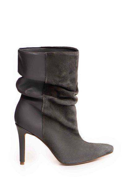 Vanilla Days Fantasia boots, genuine suede and smooth leather, gray color