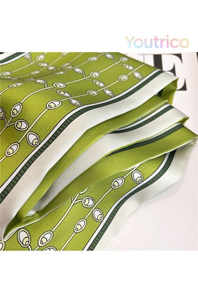Youtrico Long silk scarves,Headbands,Flowers,Plants,147cm