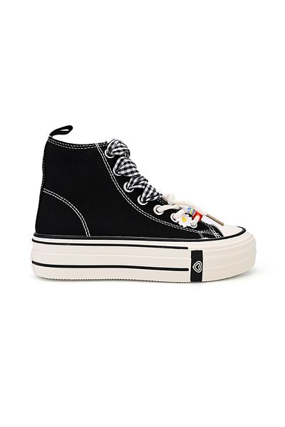 Tmall Tenisi inalti de dama,cu talpa flatform,TD1279,Negru