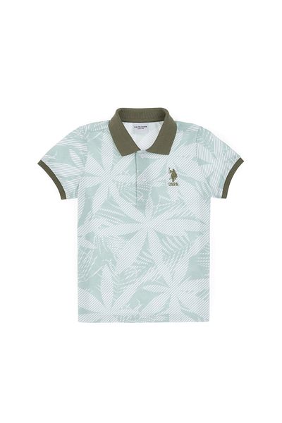 U.S. Polo Assn. Boy's Water Green T-Shirt 50307157-Vr048