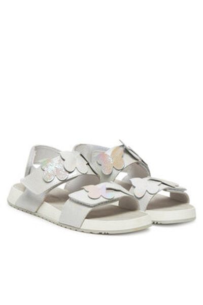 Naturino Sandale pentru fete albe NATURINO-0503307 03 LOVETY IRIDESCENT WHITE S