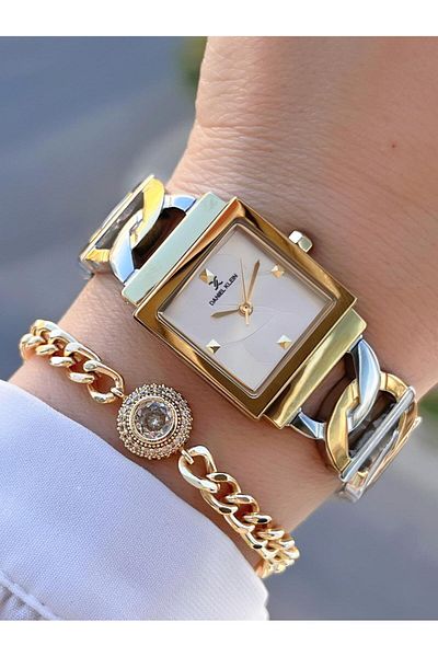Daniel Klein Steel Cord 30 Mt Water Resistant 2 Years Warranty Women's Wrist Watch+Bracelet Byn.13959.7