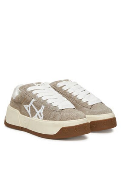 NAKED WOLFE Women's Sneakers gray NAKED WOLFE-SOUND LIGHT GRAY COW SUEDE LGR
