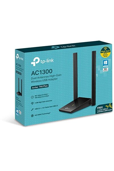 TP-LINK Wireless USB adapter TP-Link Archer T4U Plus, AC1300 with two High-Gain Wireless Dual-Band antennas