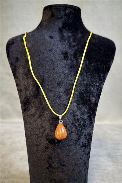 Uretti - Tuğba 6667 1334 Handmade Star Stone Natural Stone Necklace - Brown