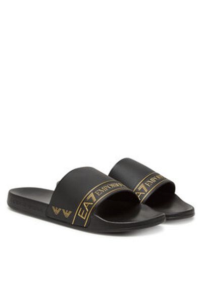 EA7 Emporio Armani Flip-flops bărbătești negri EA7 EMPORIO ARMANI-7X000110 AF15128 MC139 FULL BLACK/GOLD