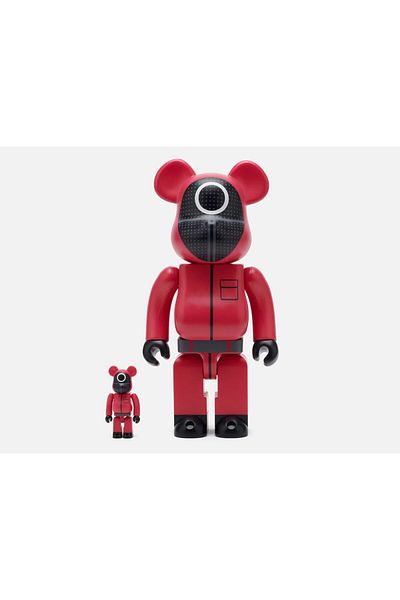bearbrick لعبة الحبار BE@RBRICK (لعبة الحبار) حارس "○/△/□" 100٪ و 400٪