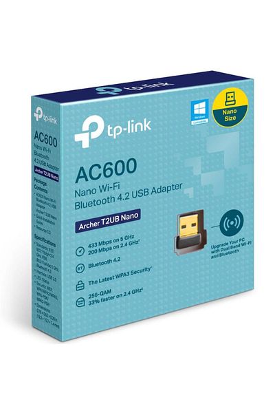 TP-LINK Adaptor Wi-Fi Bluetooth TP-Link Archer T2UB Nano, nano USB, AC600, Wi-Fi Dual-Band, Bluetooth 4.2