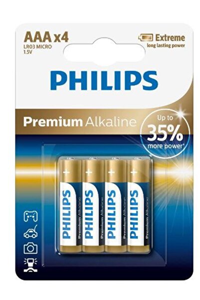 Philips Baterii Philips Premium Alcaline AAA 4-blister