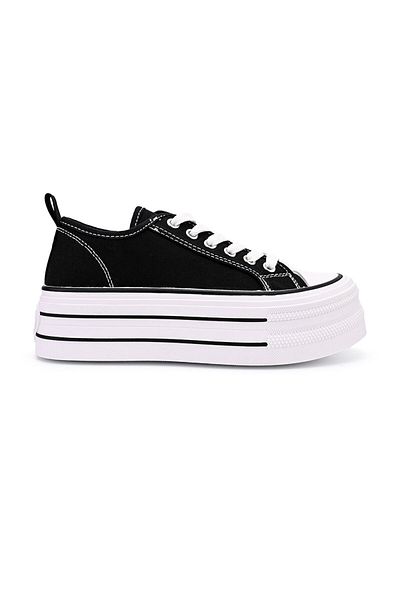 Tmall Tenisi de dama,Cu platforma,Din material Textil,TD1278,Negru