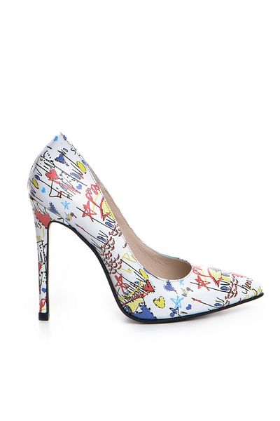 Vanilla Days Stiletto shoes with a spiked heel Luv white