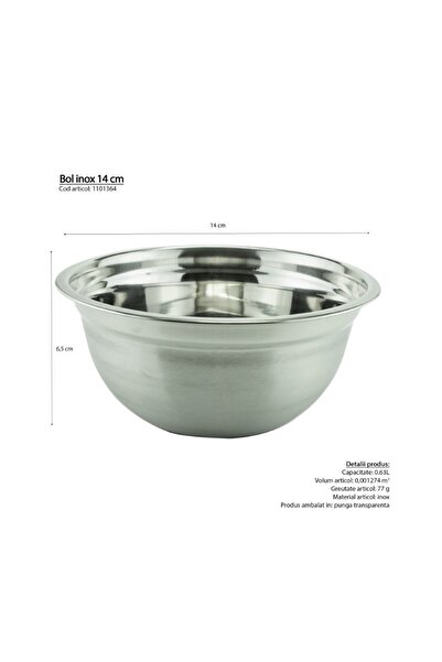 AzHome Bol, oțel inoxidabil, Ø 14 cm