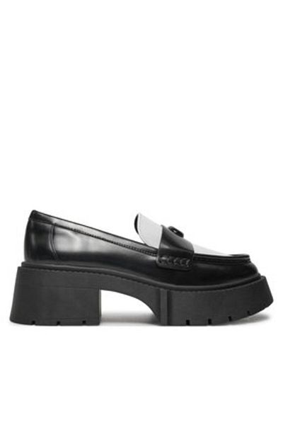 Coach Women's Loafers Black COACH-CZ382 QRS BLACK/OPTIC WHITE