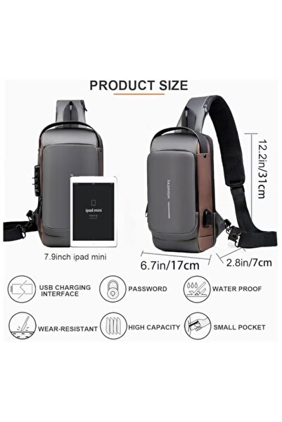 Primo Plus Multi-Functional Crossbody Bag With USB Charging Port