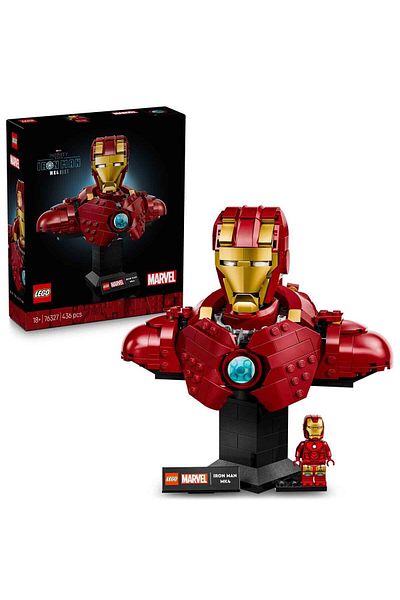 LEGO Marvel Iron Man Mk4 Bust 76327 - Collectible Model Featuring Minifigure for Adult