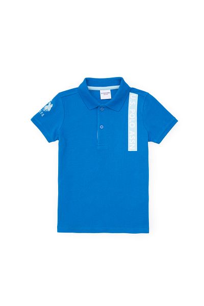 U.S. Polo Assn. Boy's Polo Neck Cobalt Blue T-Shirt 50307181-Vr077