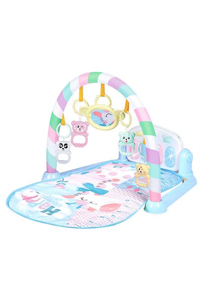 Generic Baby fitness frame baby pedal toy 0-18 months newborn music piano 0913-Blue