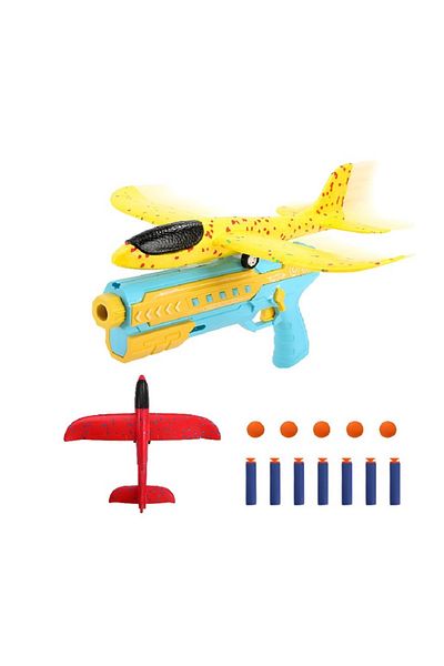 rexa 4-in-1 Airplane Launcher Toy Set – Bubble Catapult Foam Plane & Shooting Game