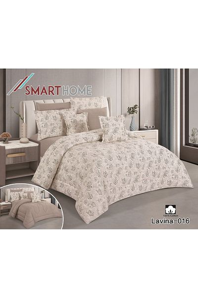 smart home Luna Printed Bedspread 8 Pieces 100% Cotton
