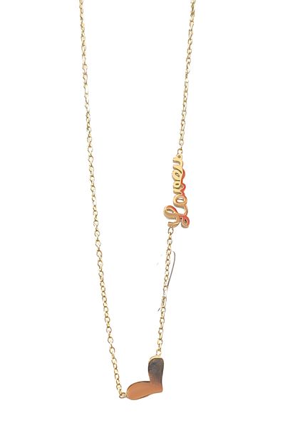 G Sport POLO Love U Heart Steel Necklace