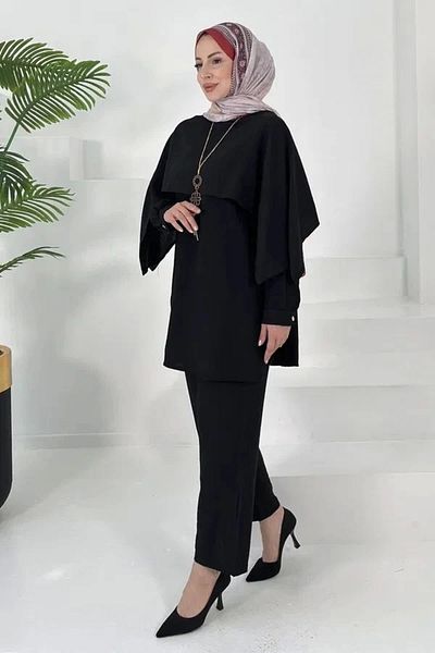 DEFNECE BUTİK Cloak and Necklace Set